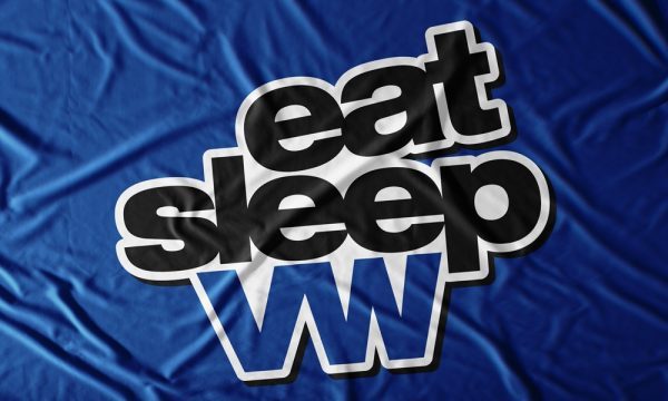 Eat Sleep VeeDub Flag Blue