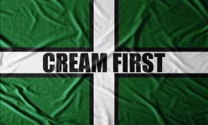Devon Cream First Flag with St Petroc's Cross design