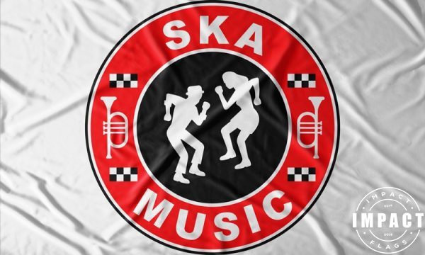 Ska Music Round Logo Flag