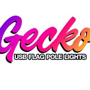 USB Powered LED Flag Pole Lights - Gecko