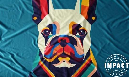 Abstract French Bulldog Flag - Vibrant Art Design
