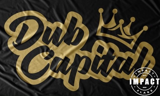 Dub Capital Flag | Black and Gold